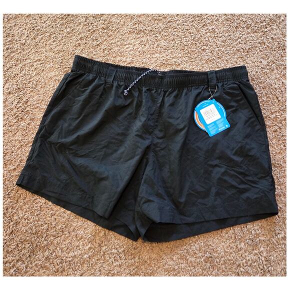 columbia back cast water short black NWT swim bottoms womens 5 in 1x - Picture 2 of 5